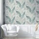image 3 of Arthouse Keeka Peacock Wallpaper - Blue/Neutral - 10m x 53cm | Blue