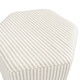 image 2 of Harbour Thin Stripe Stool - Cotton Blend - L42 x W38.5 x H45.5 cm - Beige - Fully Assembled