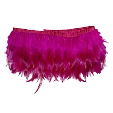 Trimming Shop 2M Rooster Hackle Feather Fringe Trim for Creative Projects