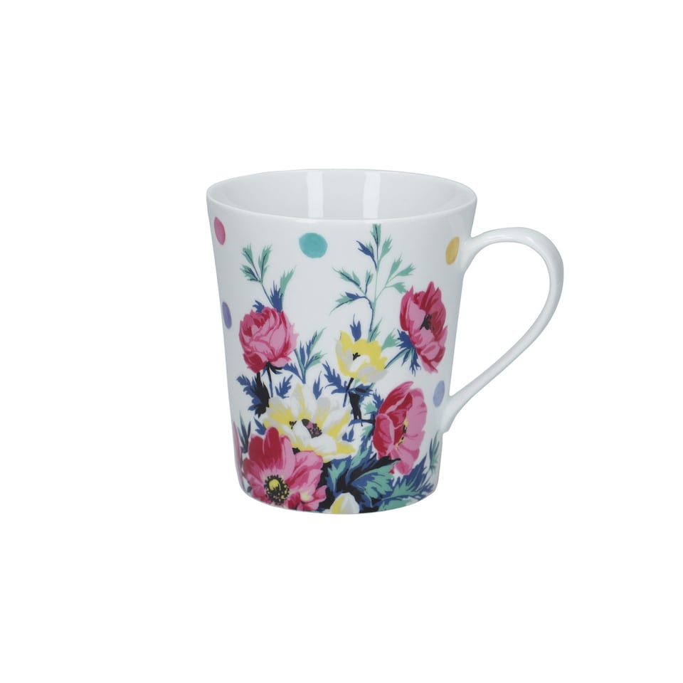image 1 of Mikasa Clovelly Porcelain 330ml Nautical Conical Mug Blue