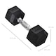 image 5 of HOMCOM Hexagonal Dumbbells Kit Weight Lifting Exercise for Home Fitness 2x4kg