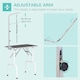 image 8 of PawHut Foldable Dog Grooming Table Adjustable Arm for Small Dogs 81x49x80 cm