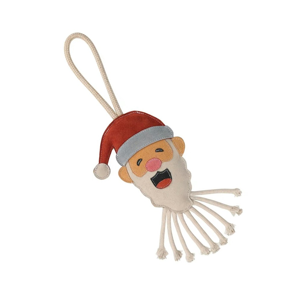 image 1 of Benji & Flo Santa Claus Christmas Dog Toy - White/Red - One Size