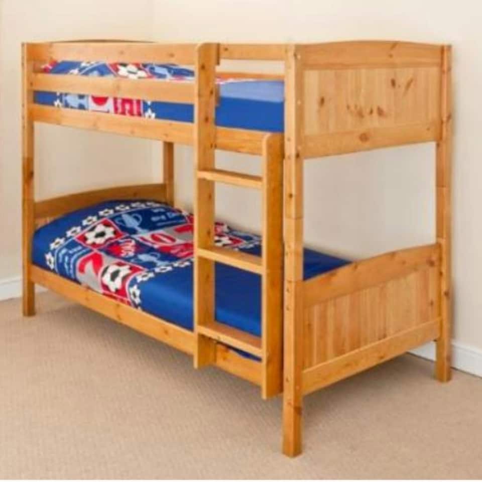 image 1 of 3ft Single Classic Wooden Bunk Bed In Caramel