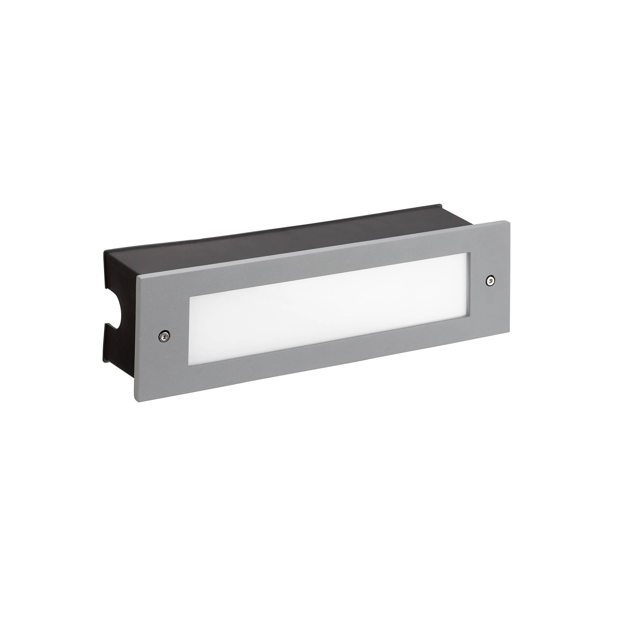 Micenas Outdoor LED Recessed Wall Light Grey 29.8cm 1215lm 4000K IP65 - Special Offer