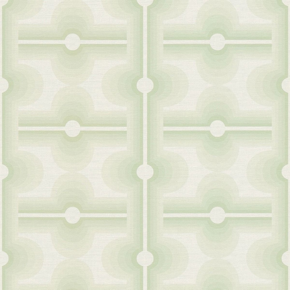image 1 of AS Creation Retro Diamond Geo Textured Wallpaper | Green | Green | 1