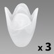 image 2 of ValueLights 3 Pack Frosted Marble Effect Glass Tulip Floral Replacement Shades