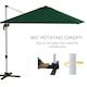 image 3 of Outsunny 3 x 3(m) Cantilever Roma Parasol with Cross Base Green