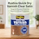 image 3 of Rustins Quick Dry Varnish Satin Clear 500ml - AVSC500 | Clear | 500ml | 1