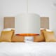 image 4 of Grey Cotton Gold Lining 25cm Pendant Lightshade | Grey | Gold | Medium | 1