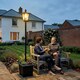 image 8 of Outsunny 160cm Garden Solar Lamp Post Light, LED Solar Light Post, Black | Black | Black | 33L x 33W x 160H cm
