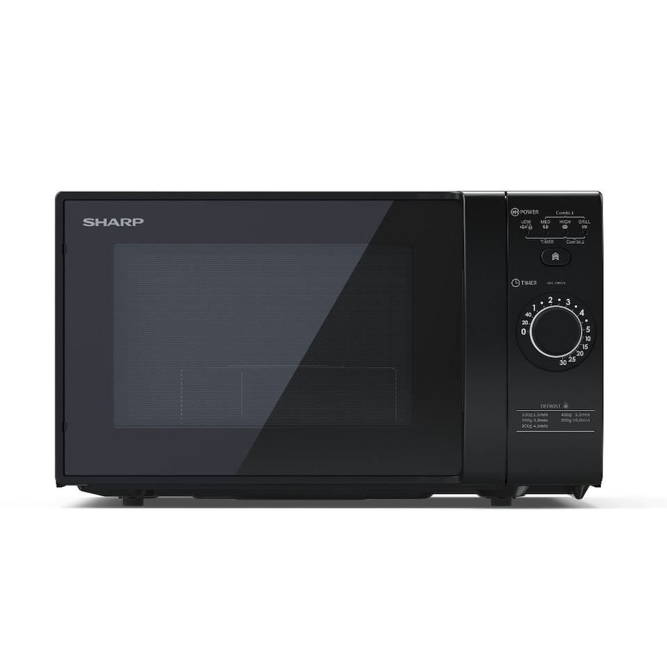 image 1 of SHARP YC-GG02U-B 700W Microwave Oven with 1000W Grill- Black