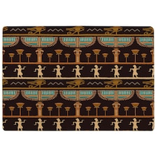 Orange & Black Hieroglyphs (Rug) Orange | Large: 140x200cm