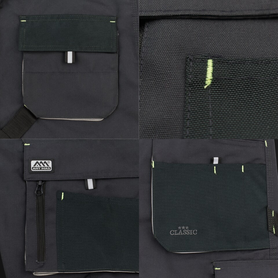 image 1 of Artmas Classic Grey Protective Work Shorts, 10 Storage Pockets, 600D Pocket Sections, 260gsm (38/40 Inch - 56 EU)