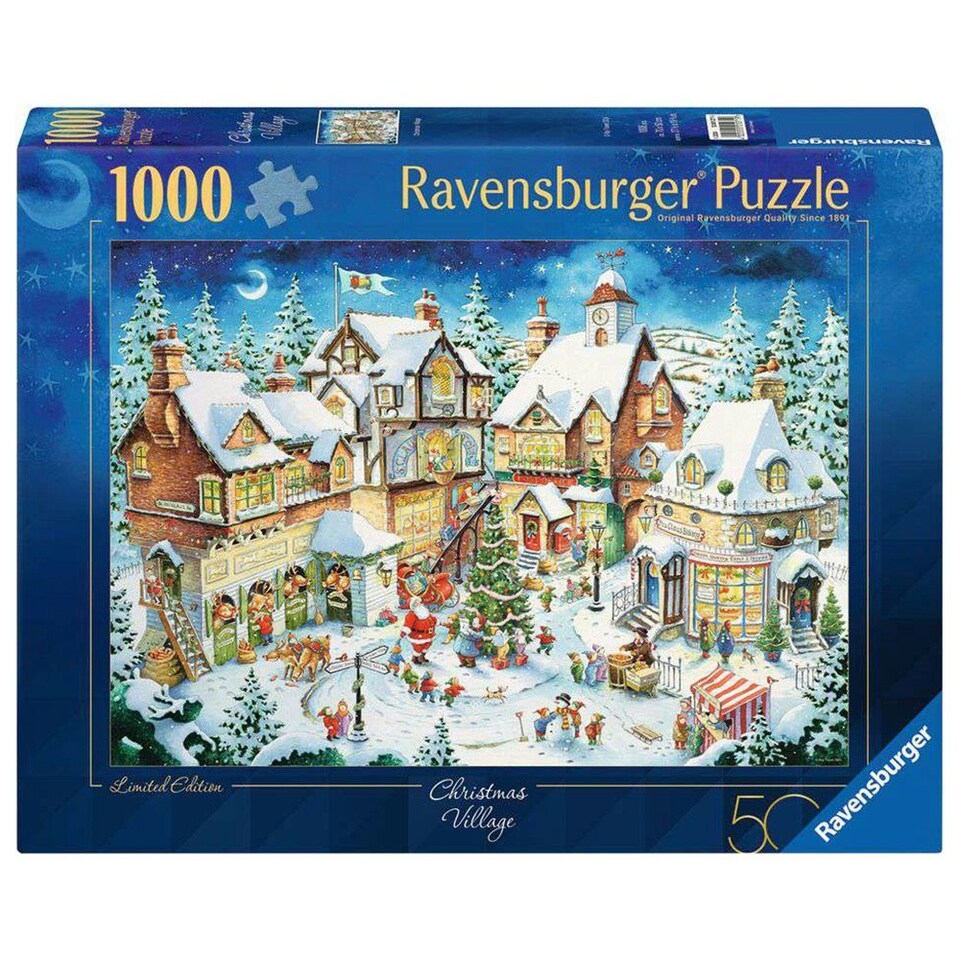 image 1 of Ravensburger 50th Anniversary Christmas Village 1000 Piece Jigsaw Puzzle