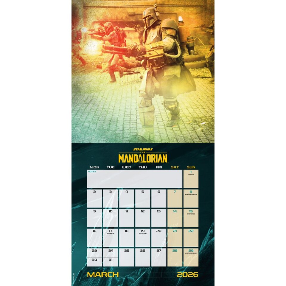image 1 of STAR WARS THE MANDALORIAN 2026 SQUARE CALENDAR