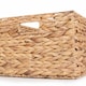 image 5 of Large Water Hyacinth Rectangular Storage Basket | Brown | Brown