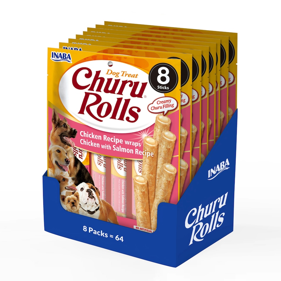 image 1 of Churu Rolls: Chicken & Salmon (64 x 12g total)