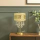 image 2 of ValueLights Enna Polished Gold Table Lamp with Gold Tiered Shade