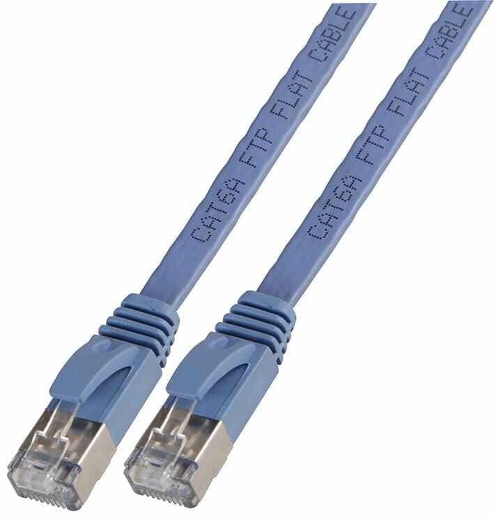 PRO SIGNAL - Flat Cat6a STP Ethernet Patch Lead, 3m Blue