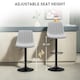 image 9 of HOMCOM Bar Stools Set of 2 Adjustable Swivel Bar Chairs with Backrest Green