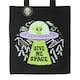image 3 of Something Different Give Me Space Alien Tote Bag | Black | Black/Purple/Green | 1