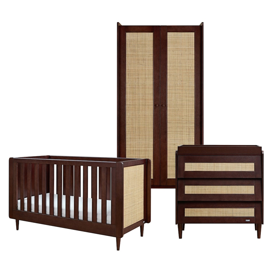 image 1 of Tutti Bambini Japandi 3pc Room Set - Warm Walnut
