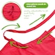 image 3 of Nicola Spring Cotton Kitchen Bib Apron - One Size - Red