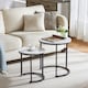 image 2 of Vida Designs Brooklyn Round Nest of Tables 2 Piece Set Nesting Sofa Bedside Side Table, Marble