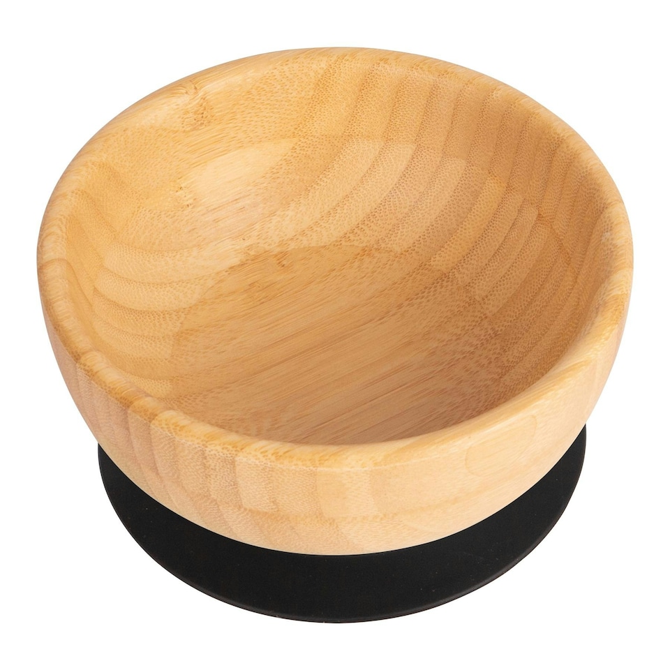 image 1 of Tiny Dining Children's Bamboo Suction Bowl - Black Black