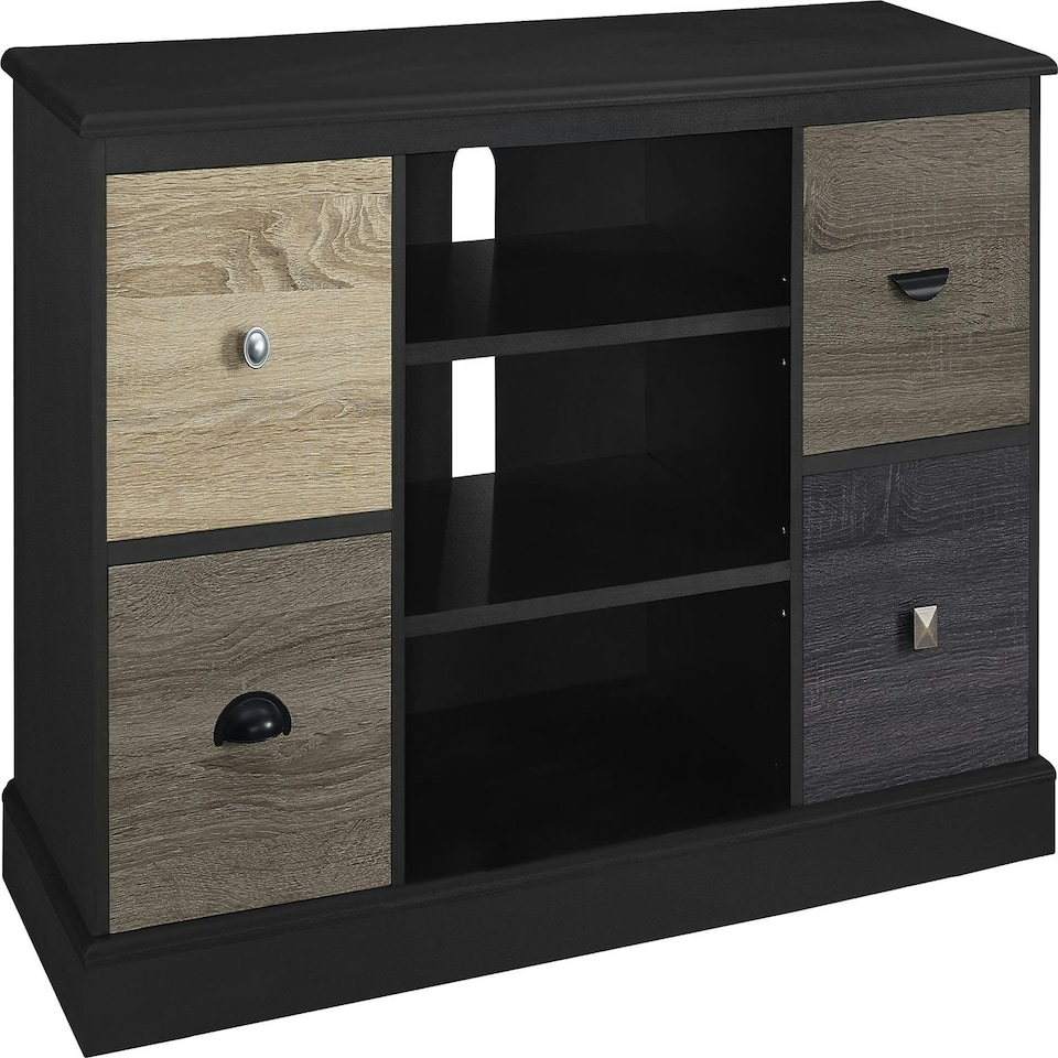 image 1 of Mercer TV-console with Drawers Multicolour 1739196PCOMUK Black | Black