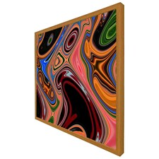 Pyschedelic marble pattern (Picutre Frame) Brown | Oak | XL