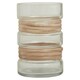 image 1 of Interiors by Premier Small Glass Vase, Coastal and Textured Glass Vase, Clear Glass and Natural Cane Rustic Vase, Clear Vase Clear