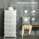 image 4 of HOMCOM 6 Tier Shoe Rack Plastic Storage Cabinet Modular Shoe Tower White White