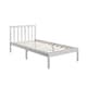 image 8 of Single Pine Solid Wood Bed 3ft White Low End Slatted Base Furniture Headboard