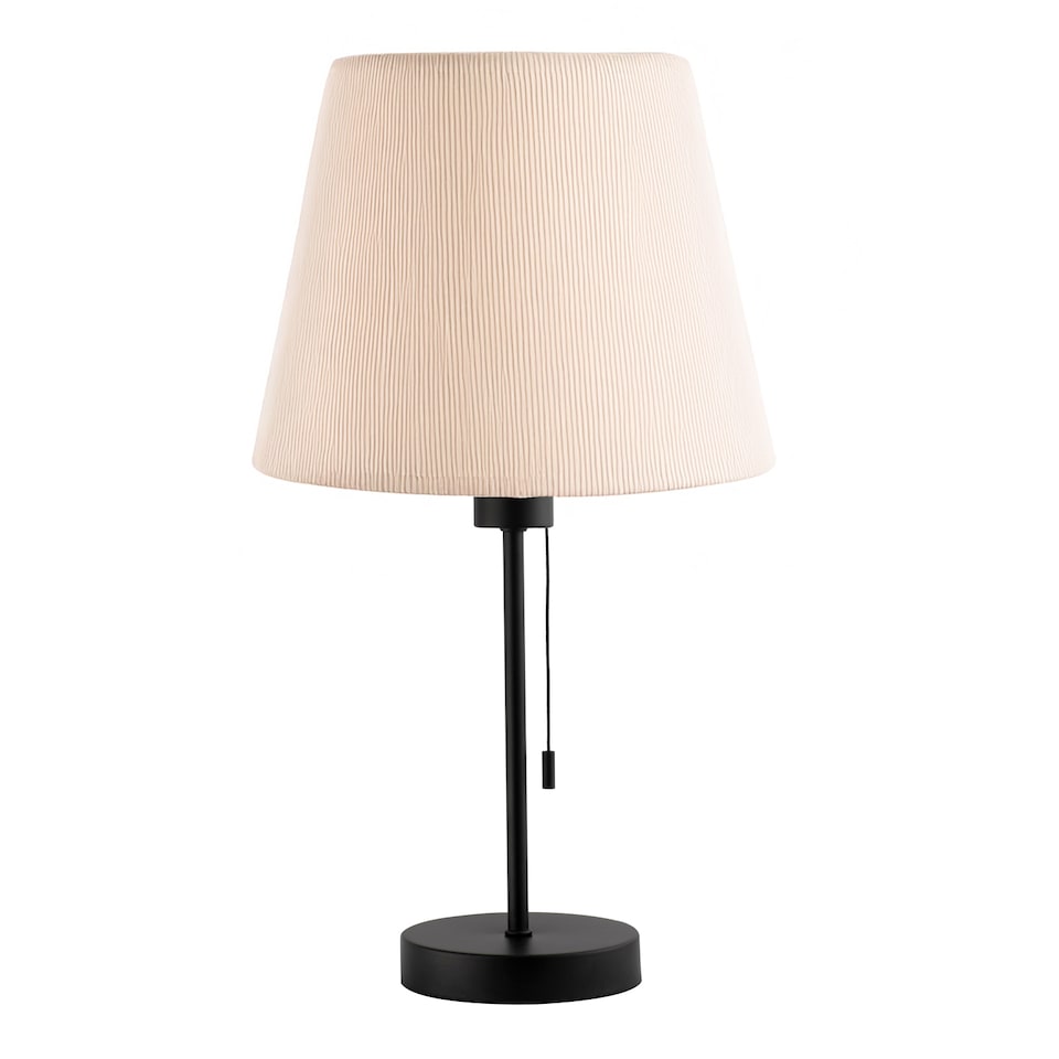 image 1 of Traditional and Classic Table Lamp Base in Matte Black with Pull Cord Switch | Black