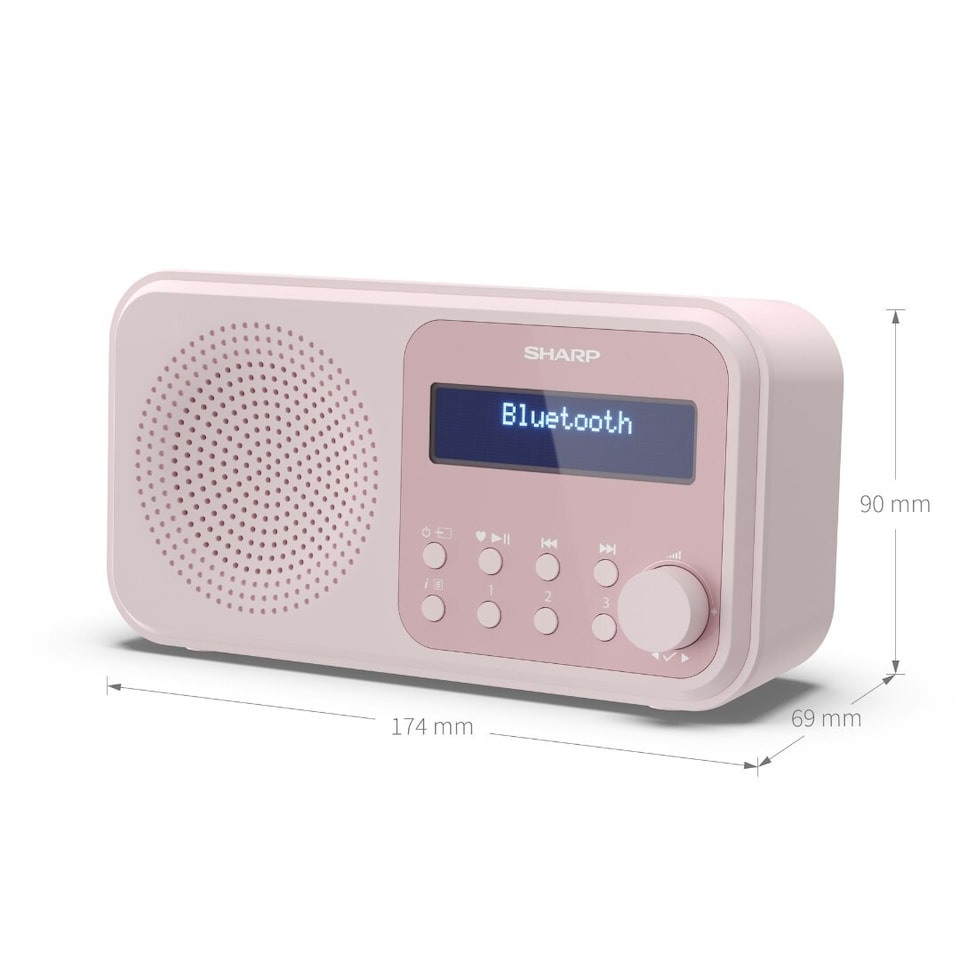 image 1 of SHARP DR-P420(PK) Tokyo Portable Digital Radio DAB/DAB+/FM - Pink