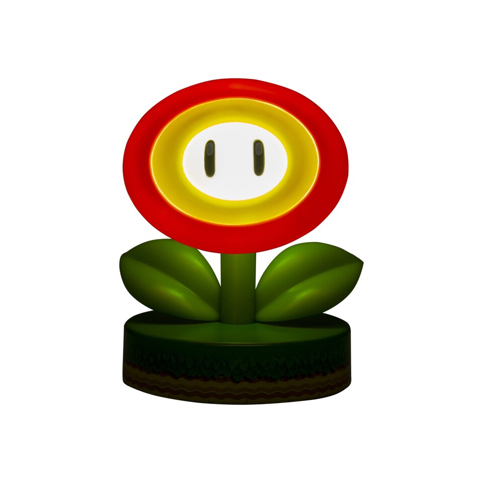 image 1 of Super Mario Icons Fire Flower Light, 10cm LED Character Light, Battery Powered, Official Nintendo Merchandise, Paladone