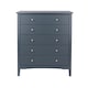 image 4 of Como 5 Drawer Chest of Drawers - Shaker Style Bedroom Storage Cabinet with Space Saving Design | Blue | Blue | 1