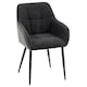 image 1 of HOMCOM Accent Chair w/ Foot Pads and Chenille Fabric Arm Chair, Black