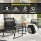image 3 of Outsunny 4 Pieces Rattan Garden Furniture Set for 4 Person, Charcoal Grey 