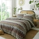 image 1 of Portfolio Home Tyler Zig Zag Geometric Bedding Duvet Cover Set Purple | Single