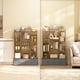 image 8 of HOMCOM Tree Bookshelf, 12-Tier Floor Standing Bookcase with 2 Foldable Drawers, Freestanding Book Shelf Storage Display Shelving Unit for Living Room, Home Office, Bedroom, Rustic Brown