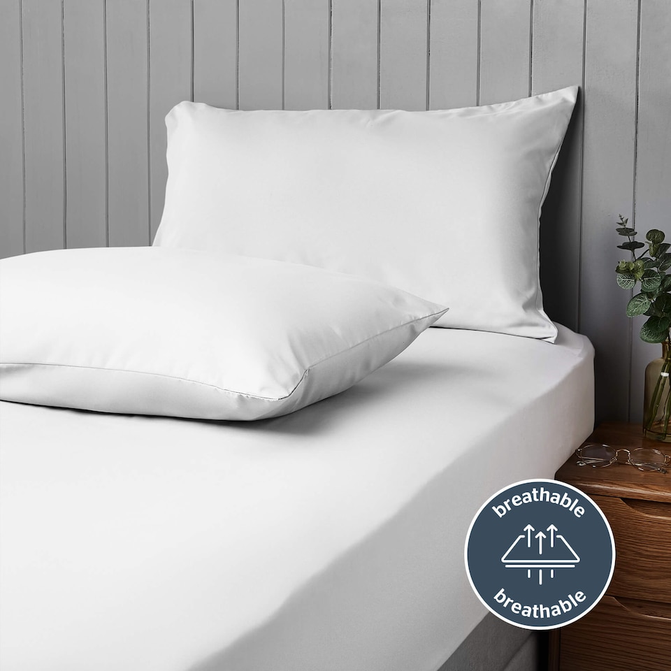 image 1 of Silentnight Supersoft White Pillowcase Pair