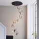 image 2 of Cosma Modern Designer Integrated LED Cluster Drop Pendant 8 Light Textured Black Finish