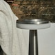 image 2 of ValueLights Talence Table Lamp Dimmable Brushed Silver Table Lamp and Integrated LED 3W Warm White 3000K Bulb