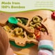 image 4 of Tiny Dining Bamboo Baby Weaning Fork & Spoon Set - Olive Green