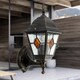 image 3 of Morecambe - Black with Brushed Gold IP44 Outdoor Wall Light | Black | Clear | 1