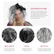 image 2 of 80s Pop Diva Wig with Black Bow | Black | One Size