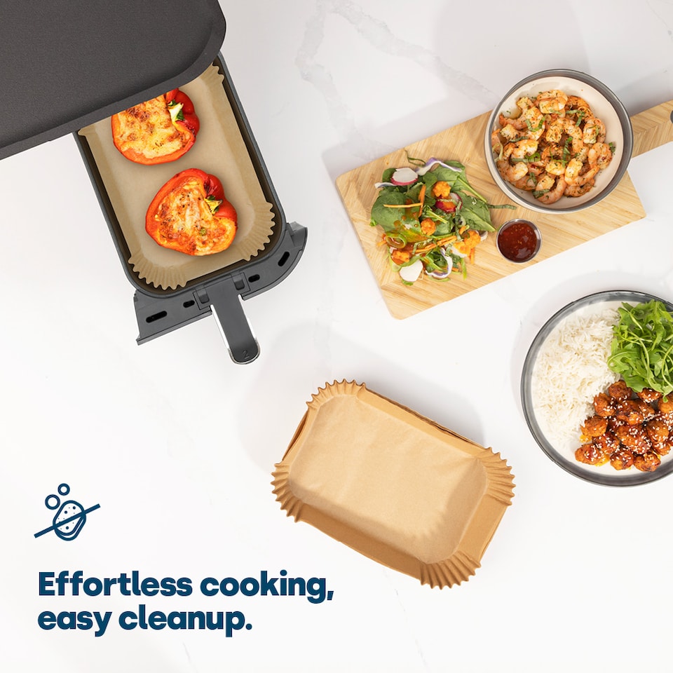 image 1 of 100 Disposable Air Fryer Liners Rectangular